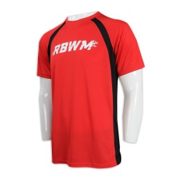 T932 訂做牛角袖撞色T恤 T恤製造商      紅色 T932 訂做牛角袖撞色T恤 T恤製造商      紅色